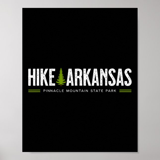 Póster Senderismo en Arkansas Parque Estatal Pinnacle Mou (Frente)