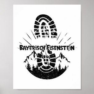 Póster Senderismo En Bayerisch Eisenstein Alemania Vacaci