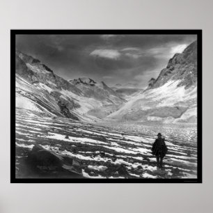 Póster Senderismo en el Valle del Monte Aconcagua en Chil