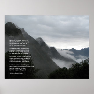 Póster Senderismo en las nubes - poster del poema Invictu