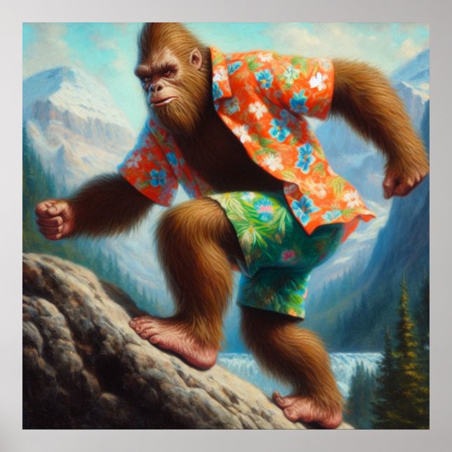 Póster Senderismo en pie de playa (Frente)