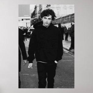 Póster senderismo en timothee chalamet