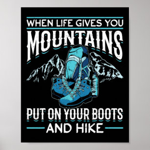 Póster Senderismo Montaña Al Aire Libre Cuando La Vida Te
