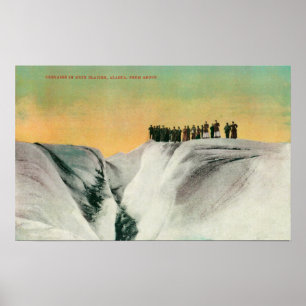 Póster Senderismo por el glaciar Muir, glaciar Alaska Mui