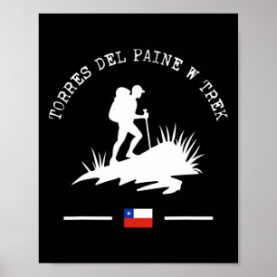 Póster Senderista del Sendero del Parque Nacional Torres 