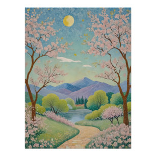Póster Sendero Celestial de la Primavera
