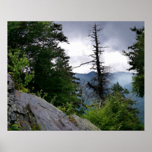 Póster sendero Chimney Top en las grandes montañas Smoky