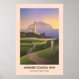 Póster Sendero Costero de Ayrshire Grandes Senderos de Es