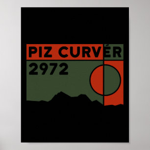 Póster Sendero de Ciclismo de Montaña Monte Piz Curvér Ca