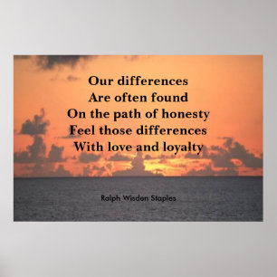 Póster Sendero de honestidad