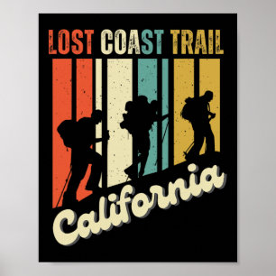 Póster Sendero de la Costa Perdida California Caminata Mo