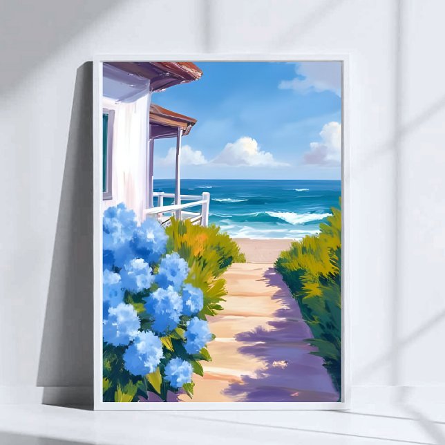 Póster Sendero de la playa de Cape Cod | Pintura costera  (Subido por el creador)