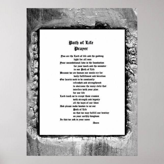 Póster Sendero de la plegaria de la vida (Frente)