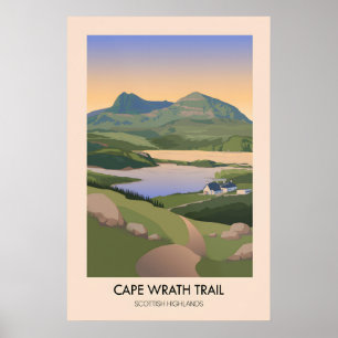 Póster Sendero de larga distancia Cape Wrath Trail Viajes