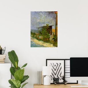Póster Sendero de Montmartre y Girasoles por Vincent van 