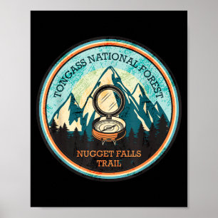 Póster sendero de nugget falls en alaska 
