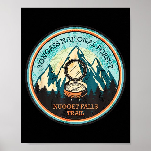 Póster sendero de nugget falls en alaska  (Frente)