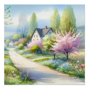 Póster Sendero del País de la Flor Enchanted