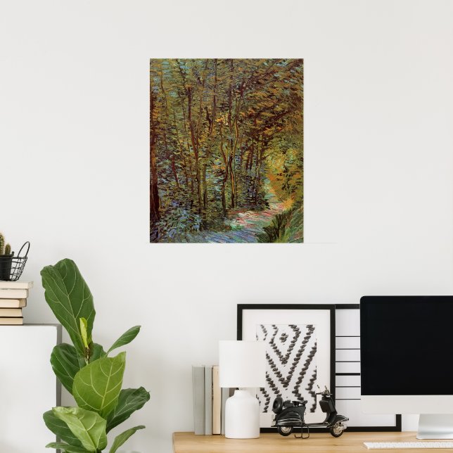 Póster Sendero en el bosque por Vincent van Gogh (Oficina en casa)