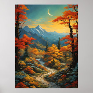 Póster sendero forestal bosque al aire libre naturaleza l