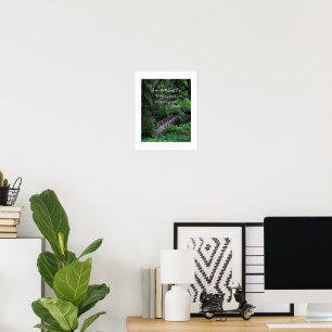 Póster Sendero hacia el bosque cita de John Muir