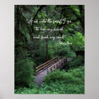 Sendero hacia el bosque cita de John Muir