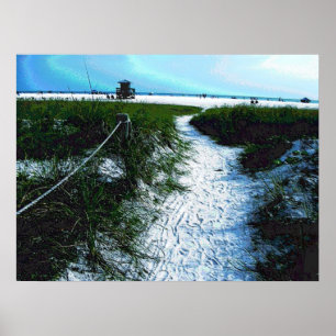 Póster Sendero hacia la impresionante playa de Siesta Key