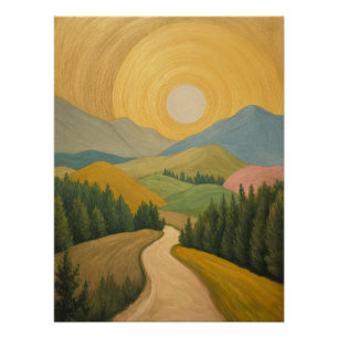 Póster Sendero Horizonte Dorado