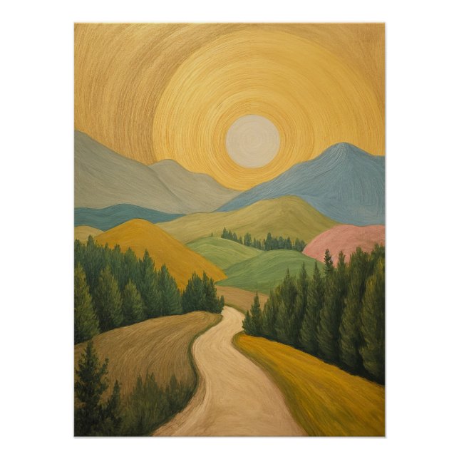 Póster Sendero Horizonte Dorado (Anverso)