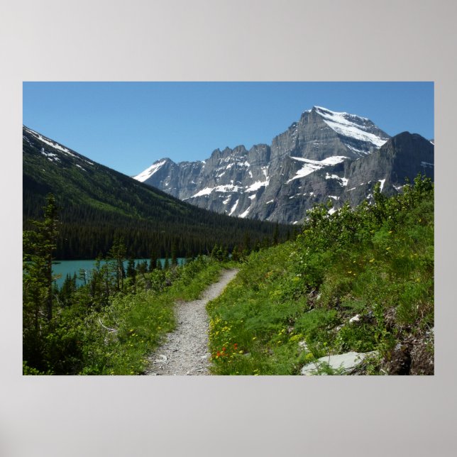 Póster Sendero Josephine Lake con Monte Guild en Glacier (Frente)