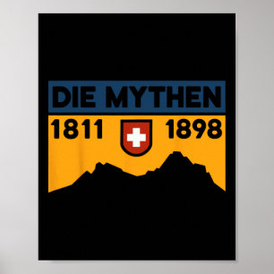 Póster Sendero Monte Grosser Mythen Ciclismo de Montaña S