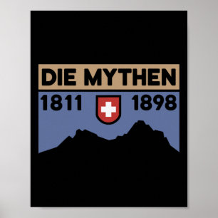 Póster Sendero Monte Grosser Mythen Ciclismo de Montaña S