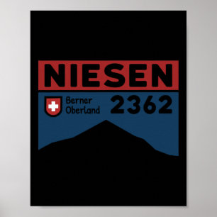 Póster Sendero Monte Niesen Suiza Esquí Suizo Trekking 