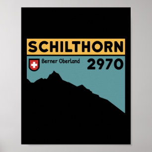 Póster Sendero Mount Schilthorn Piz Gloria Escalada Suiza