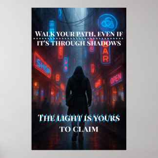 Póster Sendero Neon - Poster de la Calle Cyberpunk