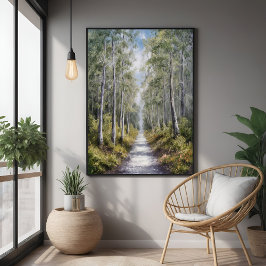 Póster Sendero Serene Forest - Arte Natural Tranquilo