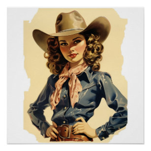 Póster Senderos Vintage elegantes: Whispers del Oeste sal