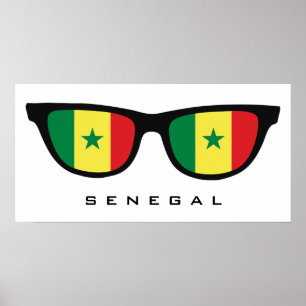 Póster Senegal Shades personalizado poster de texto y col