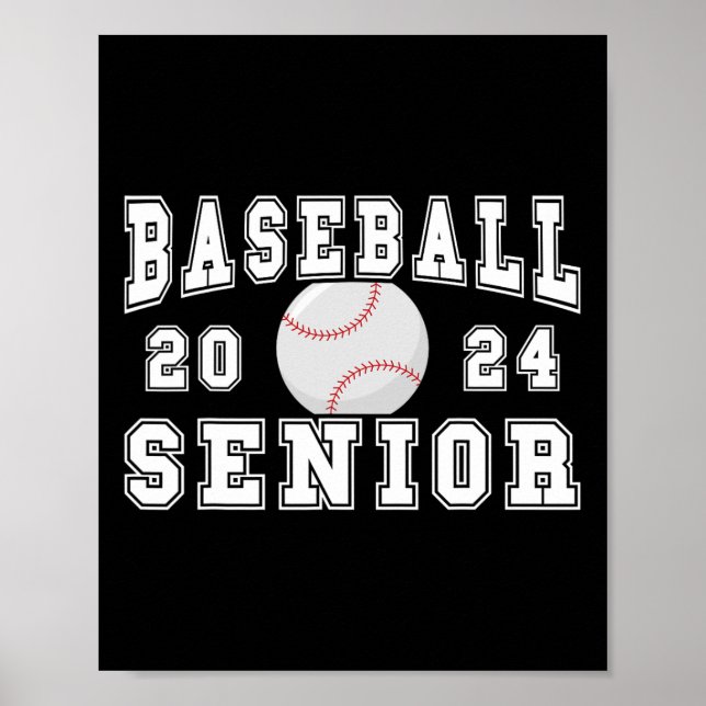 Póster Senior 2024 Partido de Graduación Idea Baseball Se (Frente)