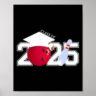 Póster Senior 2025 Bowling Player Cl De 2025 Graduation S