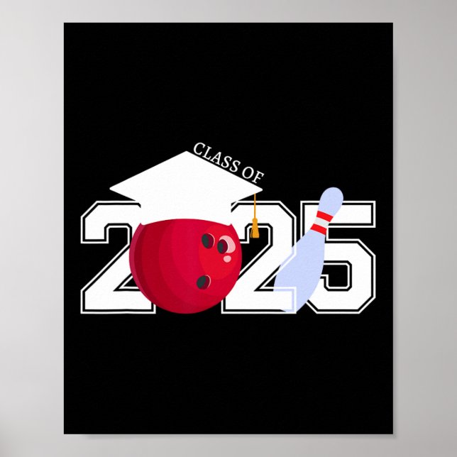 Póster Senior 2025 Bowling Player Cl De 2025 Graduation S (Frente)