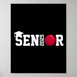 Póster Senior 2025 Bowling Player Cl De 2025 Graduation S