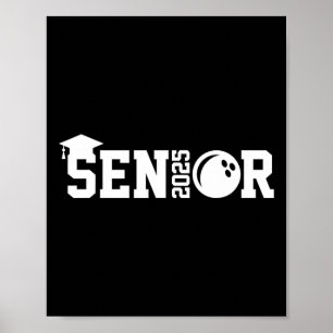 Póster Senior 2025 Bowling Player Cl De 2025 Graduation S