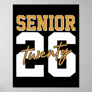 Póster Senior 2026 Retro Cl de 2026 Graduación 2026 Hombr