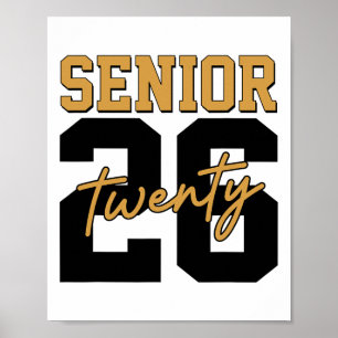 Póster Senior 2026 Retro Cl de 2026 Graduación 2026 Hombr
