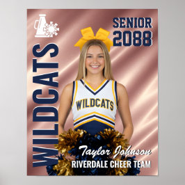 Póster Senior Cheer Team Cheerleader Photo Rose Pink