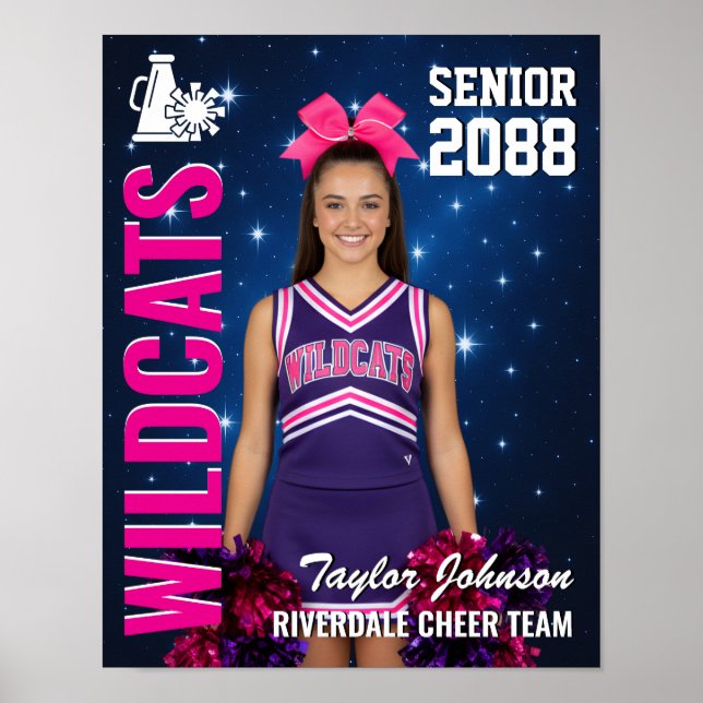 Póster Senior Cheer Team Cheerleading Star Photo Sports (Frente)