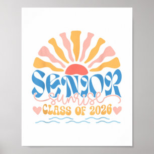 Póster Senior Sunrise 2026 Boho Colorful High School Jeni