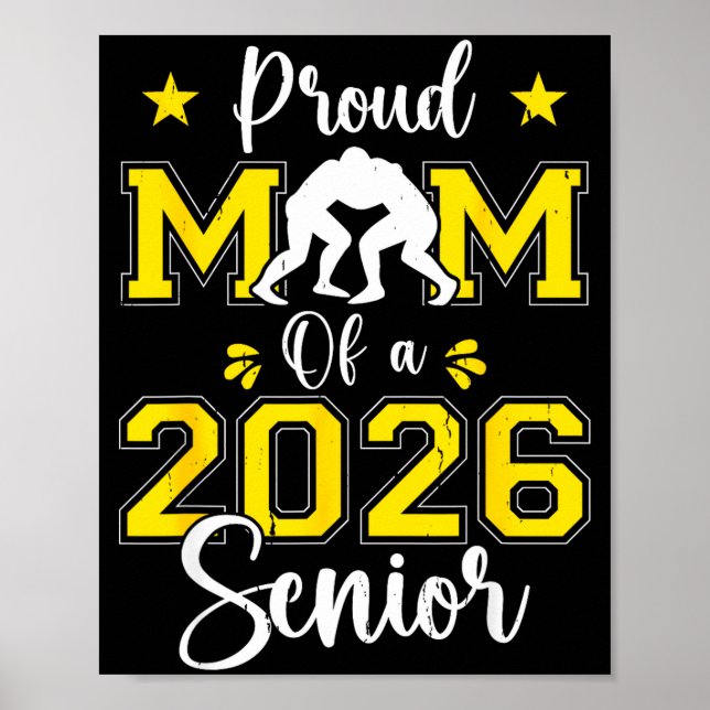 Póster Senior Wrestling Mom 2026 Senior Mom Cl Of 2026  (Frente)