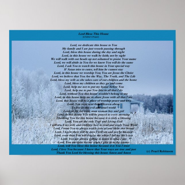 Póster Señor bendiga esta casa 16X12 (Frente)